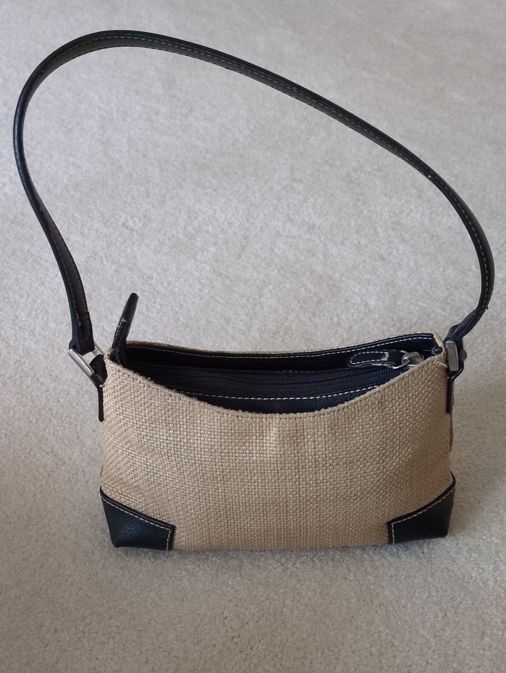Vintage Mini Purse Shoulder Bag Liz Claiborne Raffia Look Y2k